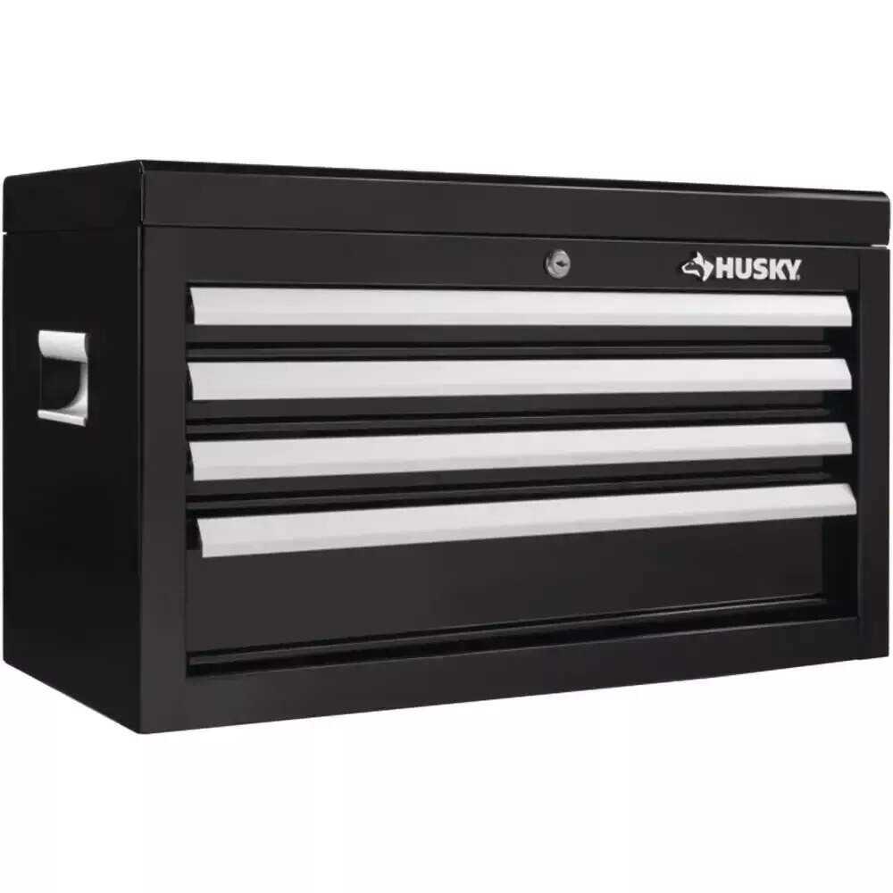 26 IN. W 4-DRAWER TOOL CHEST IN GLOSS BLACK