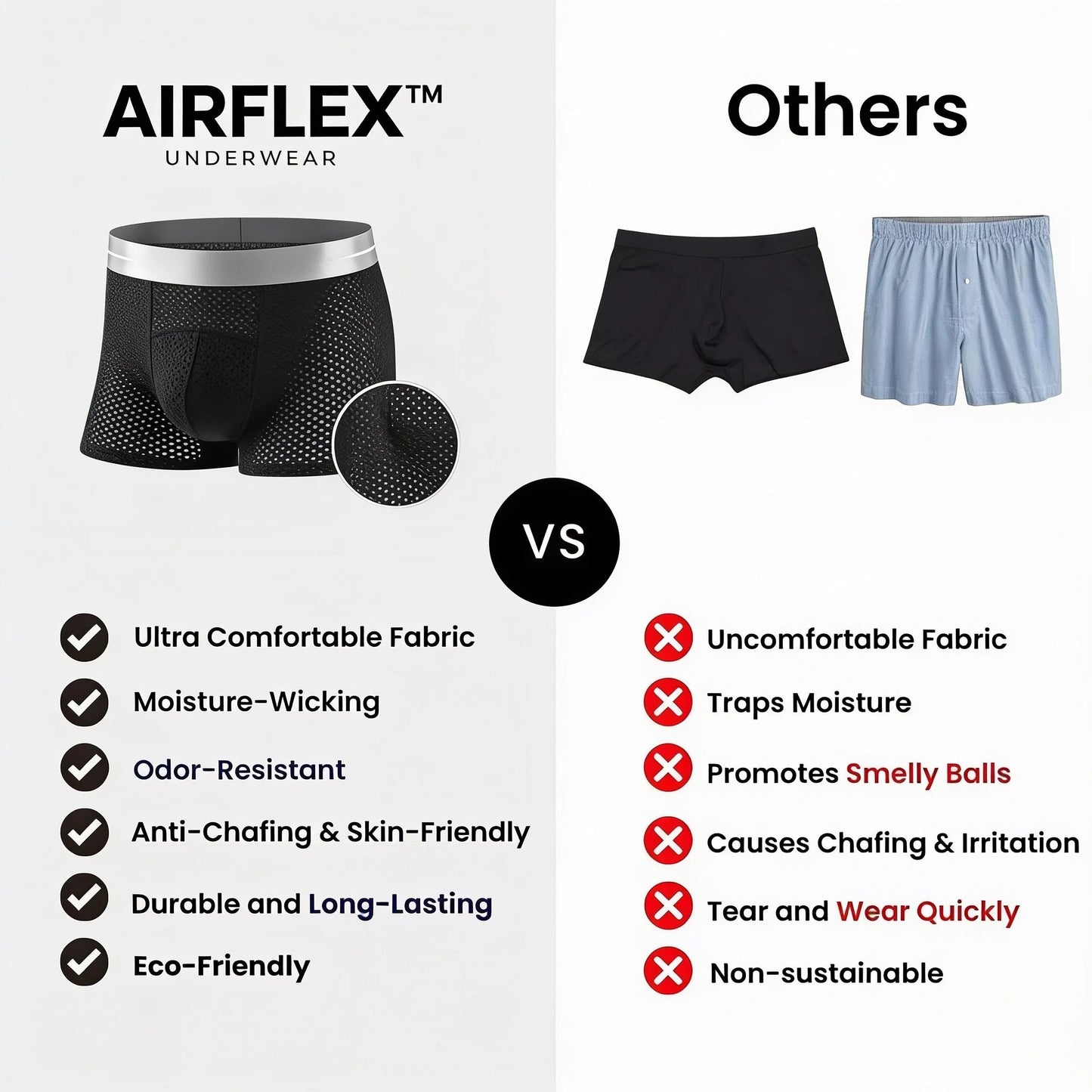 🔥 BEST DEAL 80% OFF TODAY🔥 2026 HOT SALE  AirFlexTM Premium Leakproof IceSilk Mesh Men's Boxer-180 Days free return