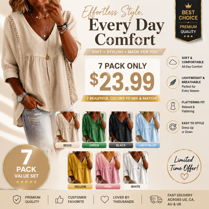 Women's Chic Loose-Fit V-Neck Lace Blouse