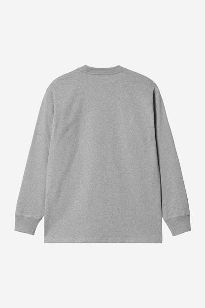 Long Sleeve Pocket T-Shirt | Grey Heather