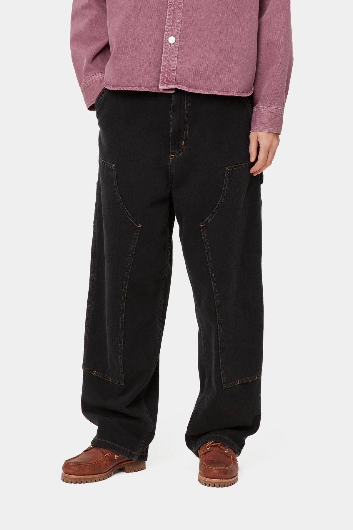Women’s Brandon Double Knee Pant | Black (stone washed)