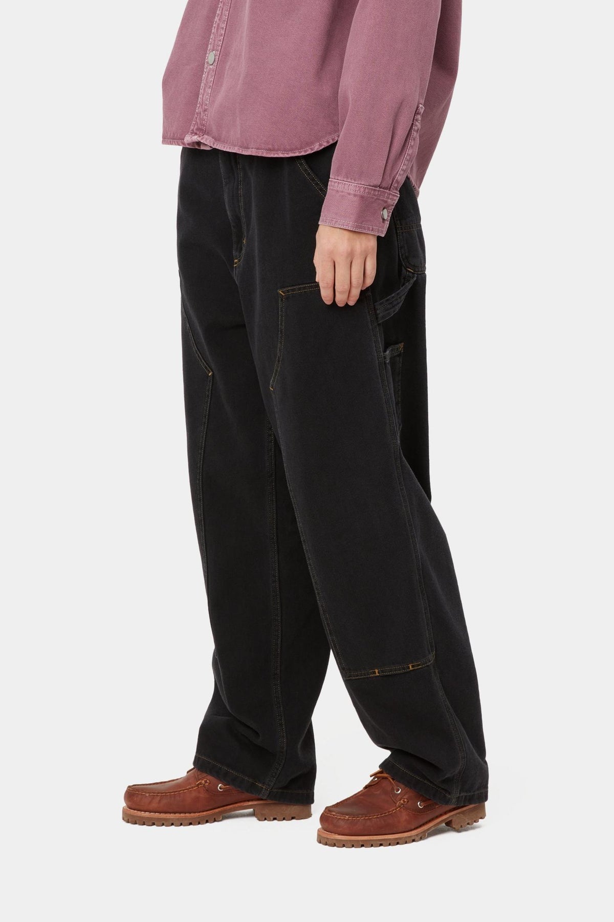 Women’s Brandon Double Knee Pant | Black (stone washed)