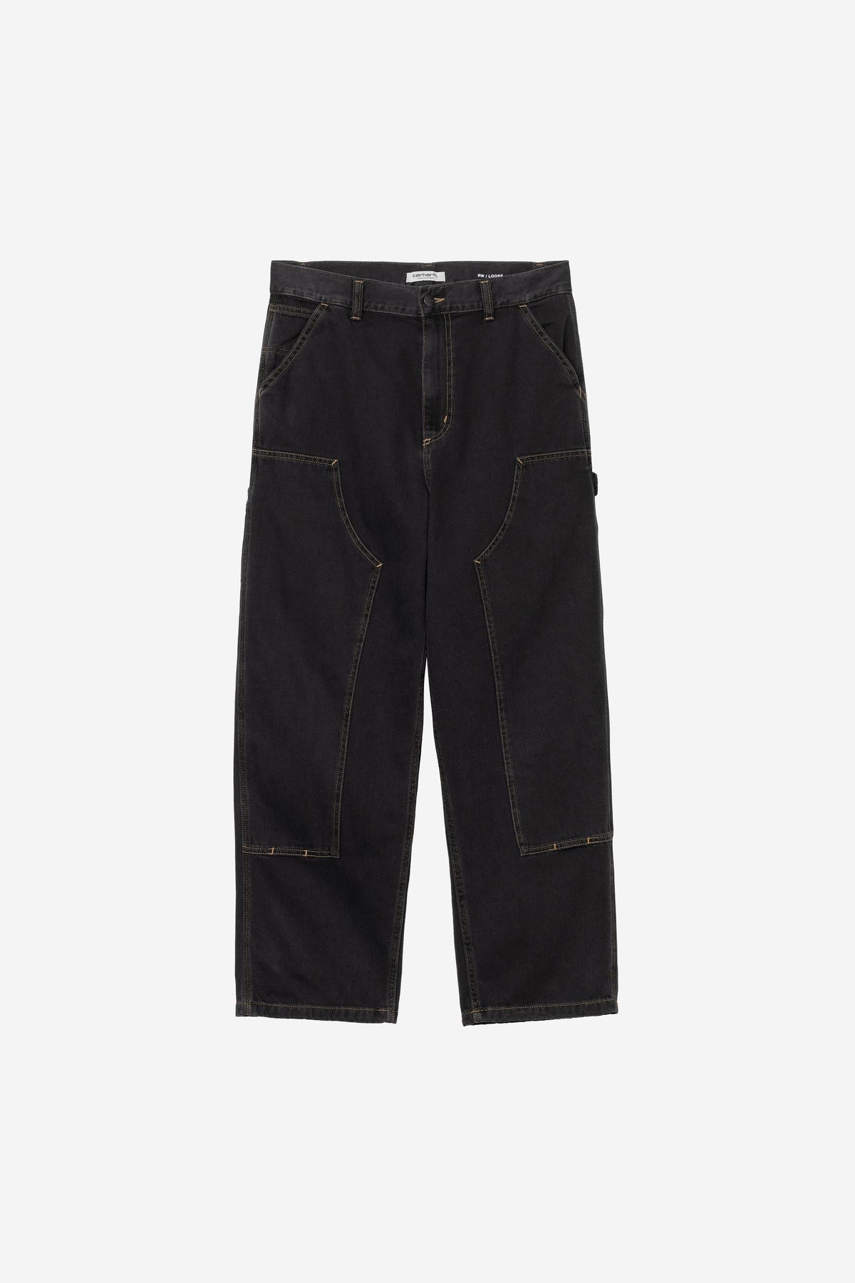 Women’s Brandon Double Knee Pant | Black (stone washed)
