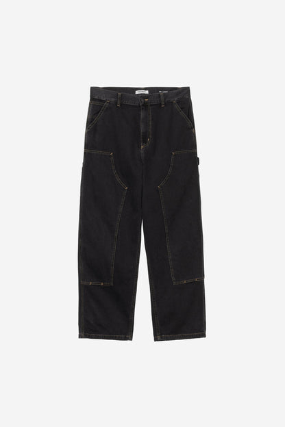 Women’s Brandon Double Knee Pant | Black (stone washed)