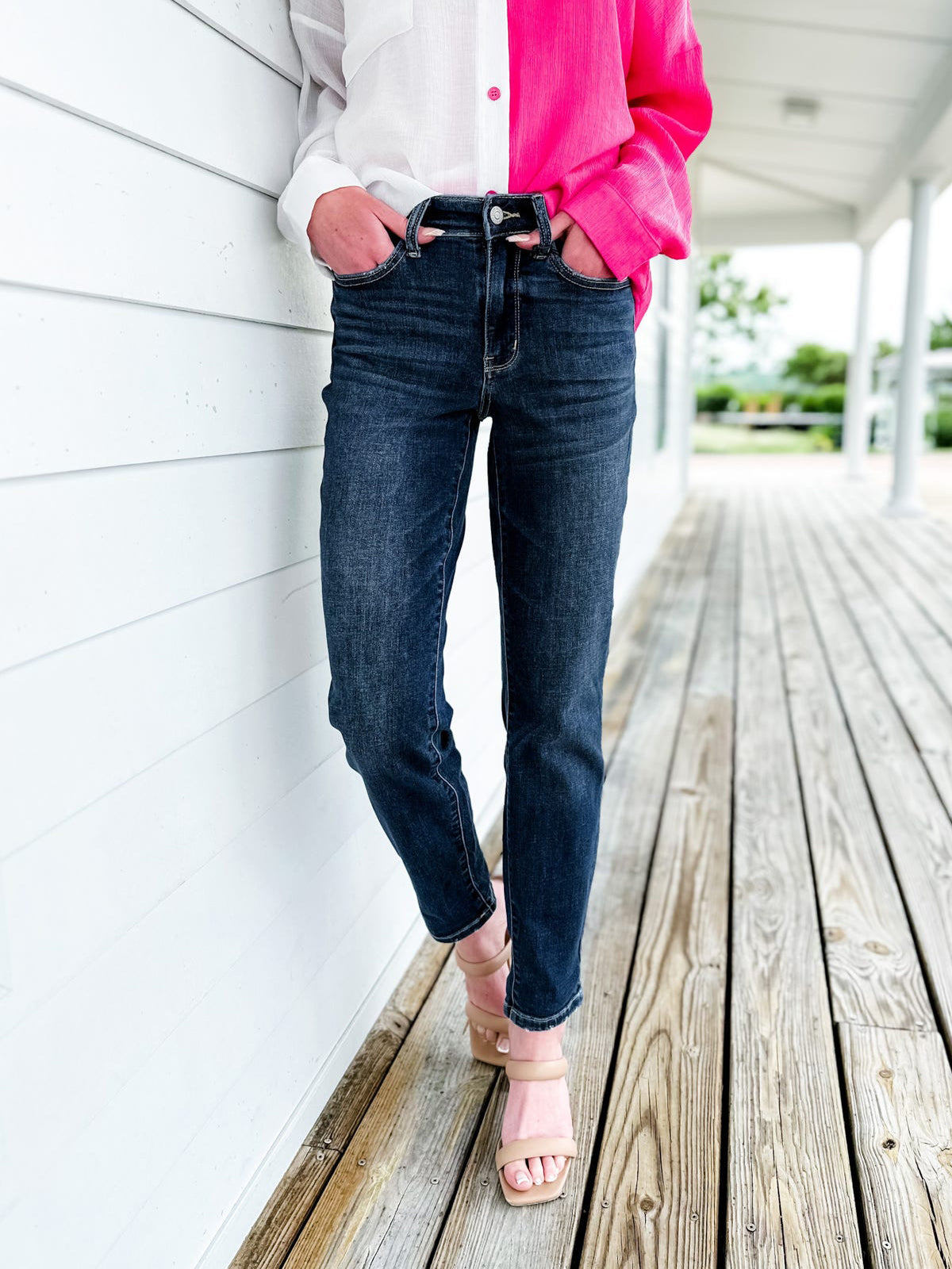Tummy Control Cuffed Slim Fit Jeans (🔥 Buy 1, Get 1 FREE – Limited Time!)