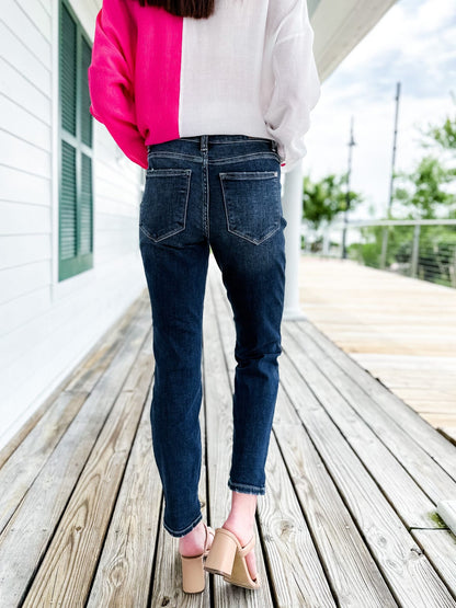 Tummy Control Cuffed Slim Fit Jeans (🔥 Buy 1, Get 1 FREE – Limited Time!)