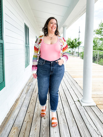 Tummy Control Cuffed Slim Fit Jeans (🔥 Buy 1, Get 1 FREE – Limited Time!)