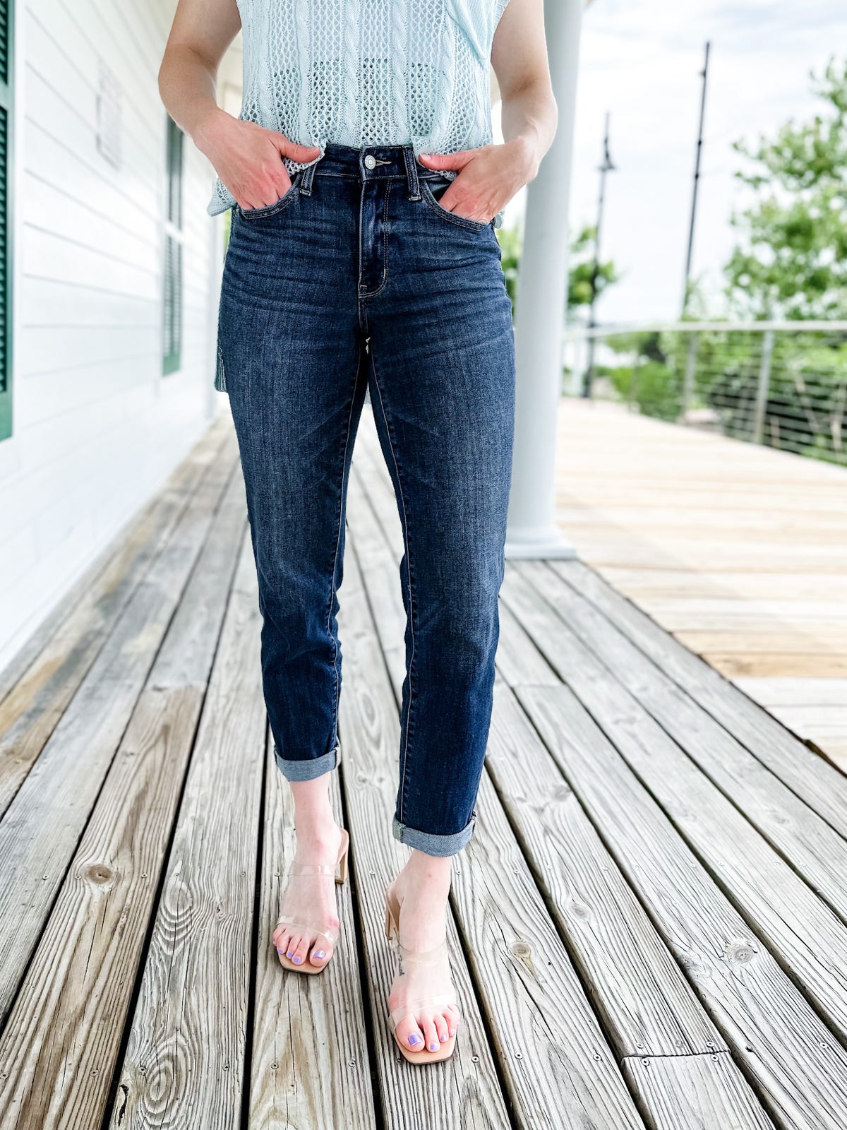 Tummy Control Cuffed Slim Fit Jeans (🔥 Buy 1, Get 1 FREE – Limited Time!)