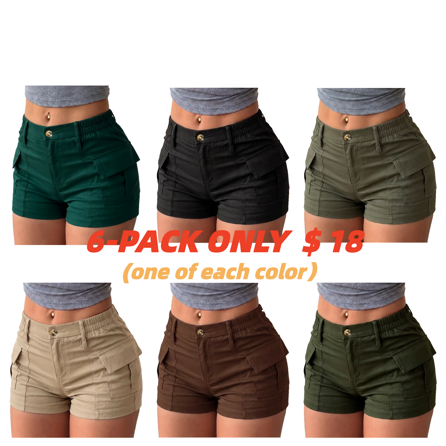women’s shorts new summer cargo shorts, American vintage low rise slim fit booty shorts; simple everyday comfortable shorts; sporty casual bottoms; stylish vibe, easy flat styling Womenswear