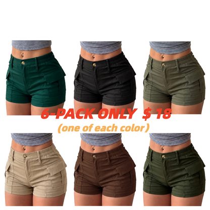 women’s shorts new summer cargo shorts, American vintage low rise slim fit booty shorts; simple everyday comfortable shorts; sporty casual bottoms; stylish vibe, easy flat styling Womenswear
