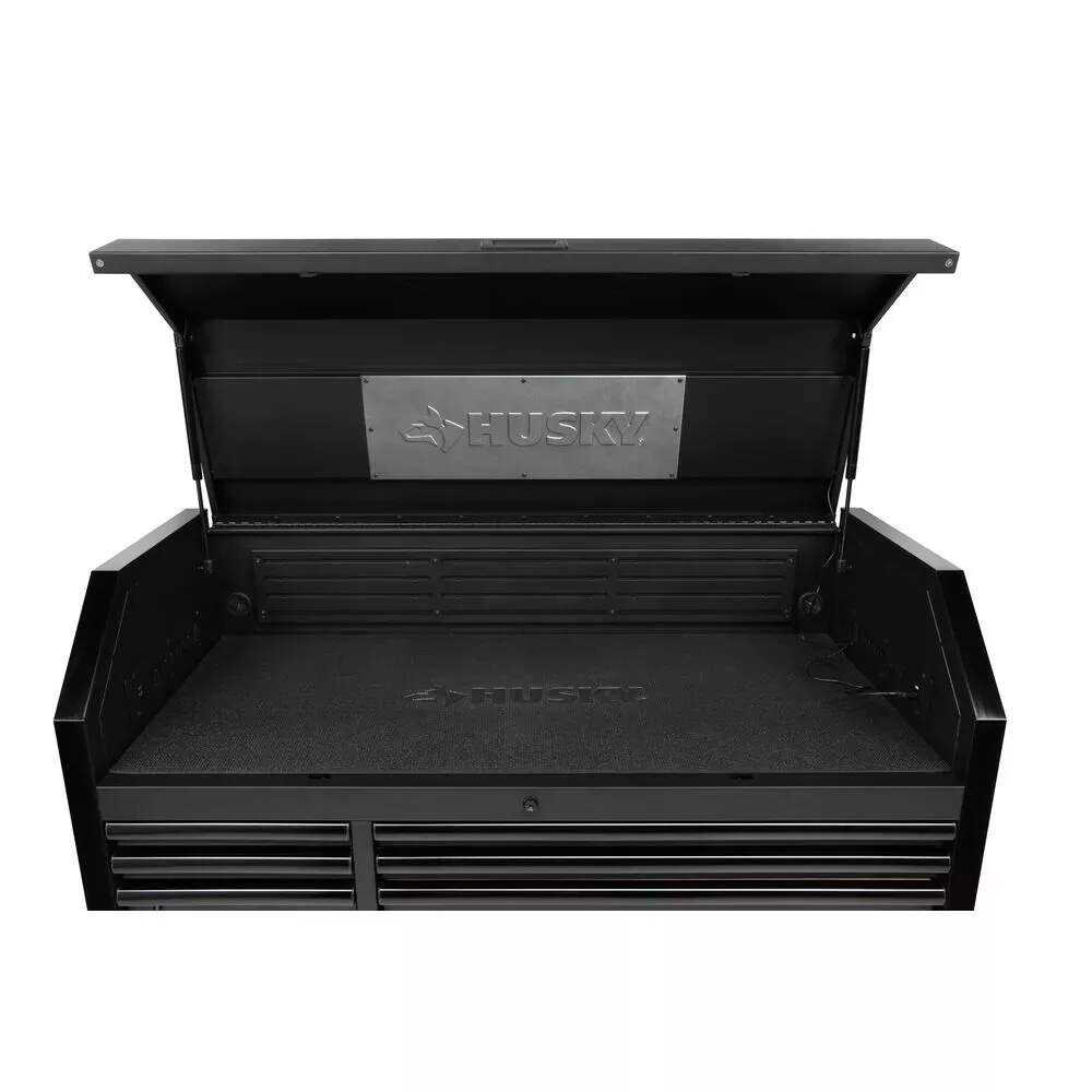 INDUSTRIAL 52 IN. W X 21.5 IN. D 6-DRAWER MATTE BLACK TOP TOOL CHEST WITH PULL-OUT WORK SURFACE AND LED LIGHT