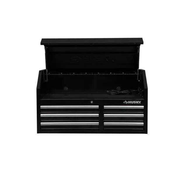 41 IN. 6-DRAWERS TOP CHEST IN BLACK