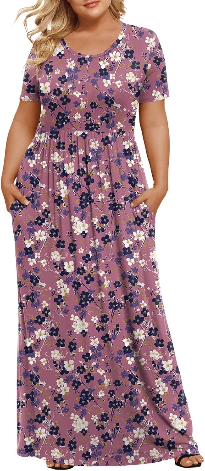 🔥Summer Best Seller🔥Women's Plus Size Maxi Dresses for Curvy