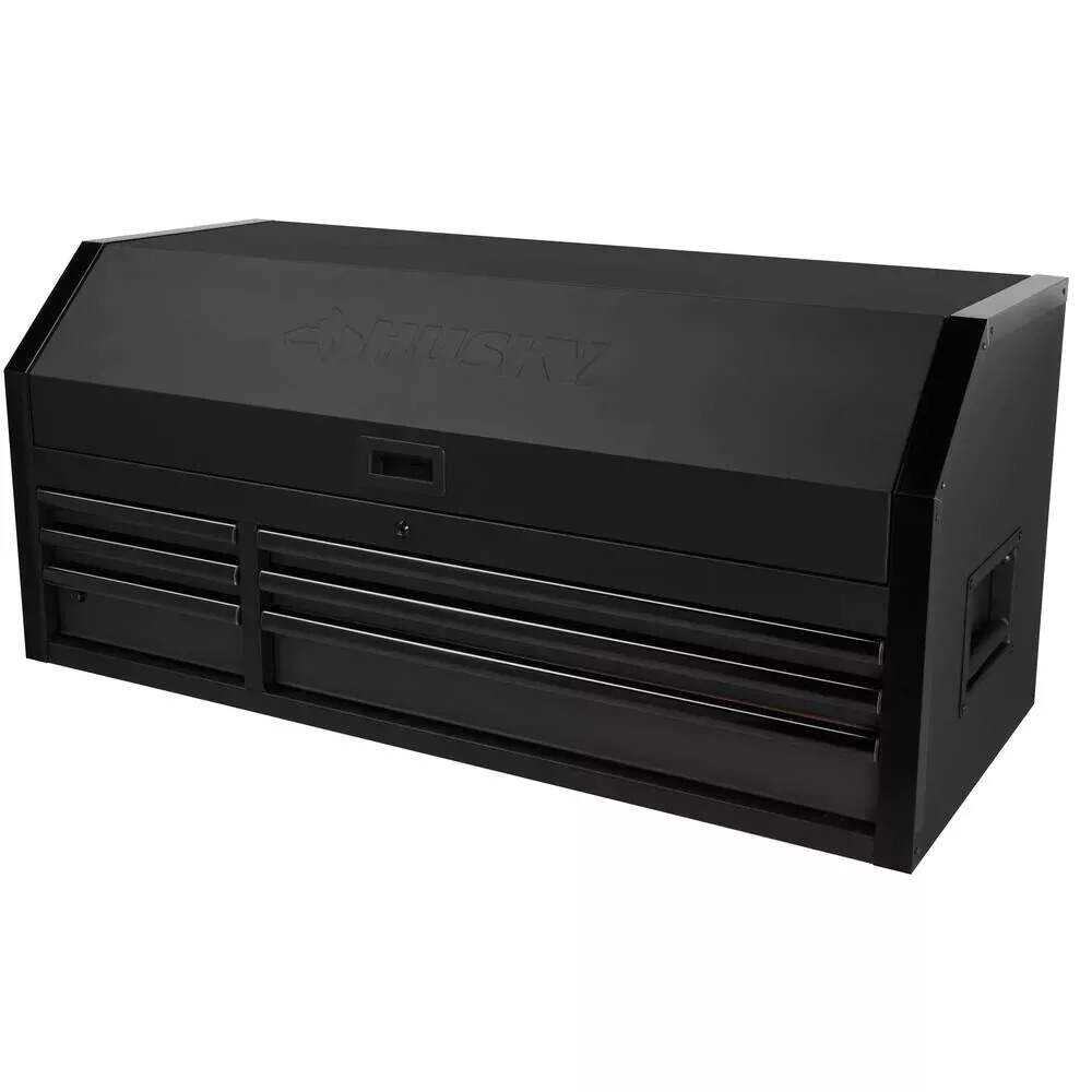 INDUSTRIAL 52 IN. W X 21.5 IN. D 6-DRAWER TOOL CHEST WITH PULL-OUT WORK SURFACE AND LED LIGHT IN MATTE BLACK