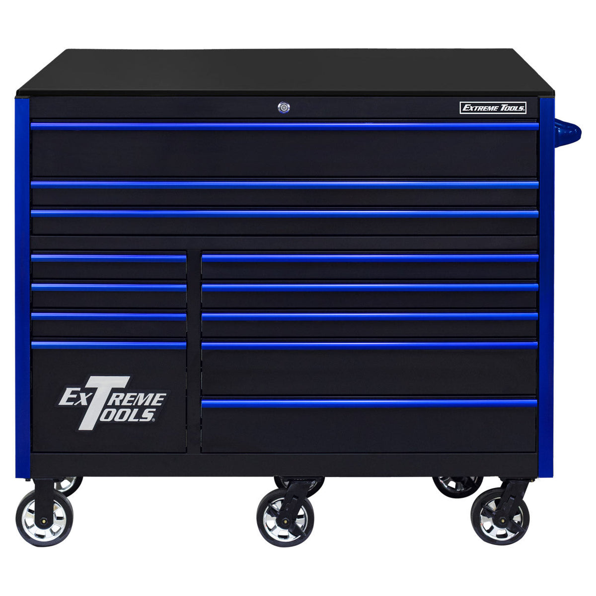 Extreme Tools RX Series 55” 12 Drawer Roller Cabinet with 150 lbs. Slides