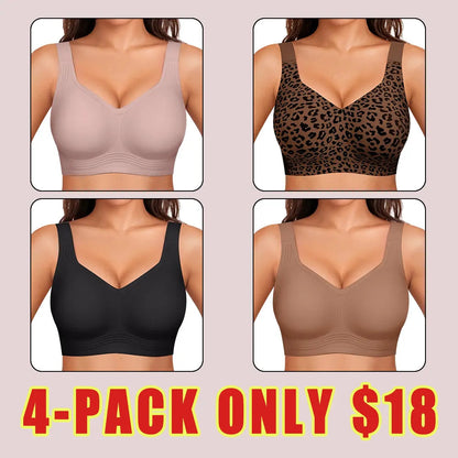 Seamless Deep V Push-Up Wireless Bra