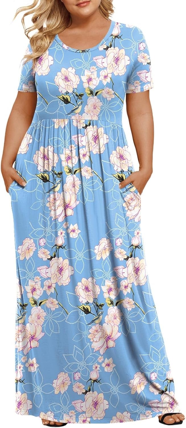 🔥Summer Best Seller🔥Women's Plus Size Maxi Dresses for Curvy