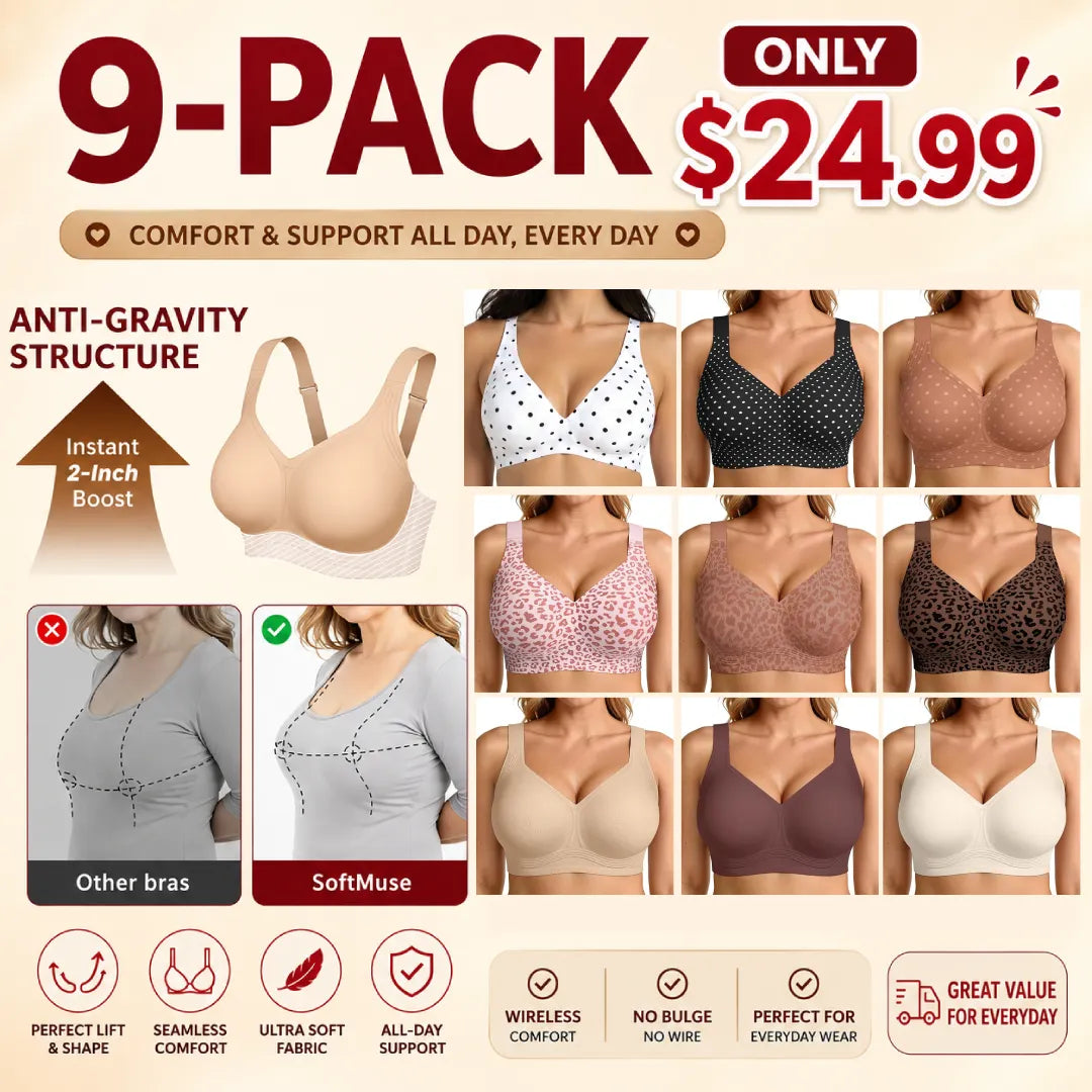 Seamless Deep V Push-Up Wireless Bra