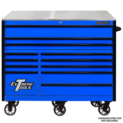 Extreme Tools RX Series 55” 12 Drawer Roller Cabinet with 150 lbs. Slides