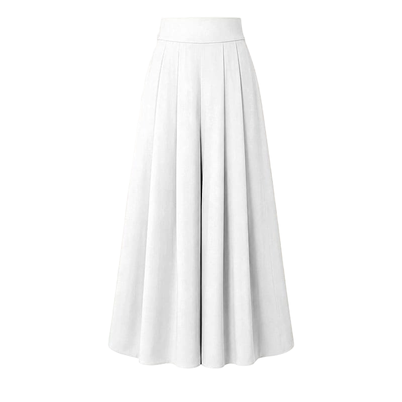 Women's High-Waisted Flowy Wide Leg Palazzo Pants with Pockets