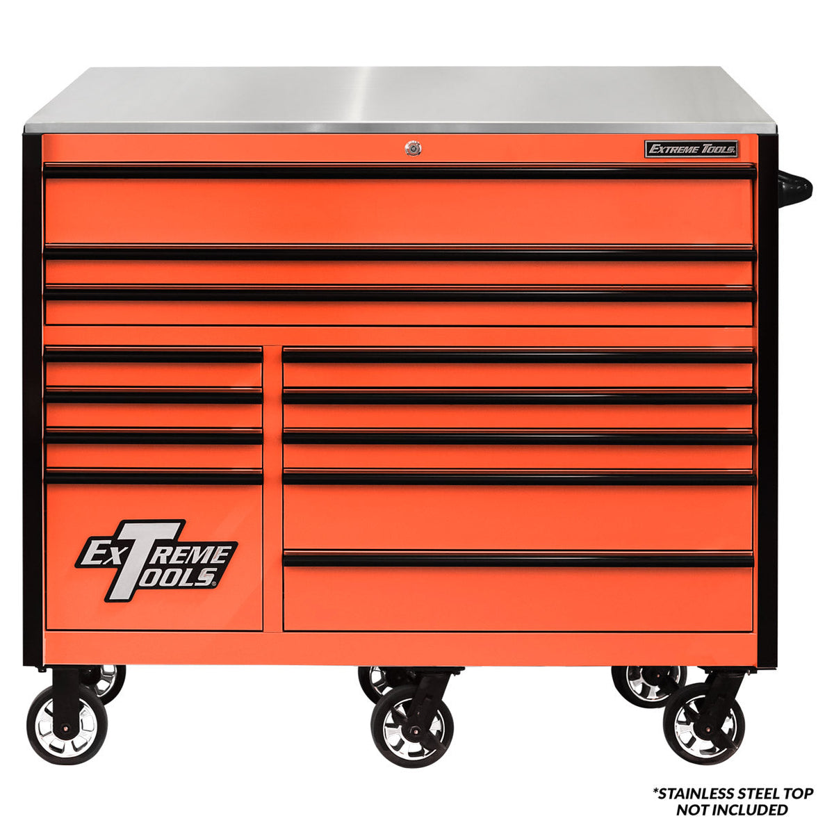 Extreme Tools RX Series 55” 12 Drawer Roller Cabinet with 150 lbs. Slides