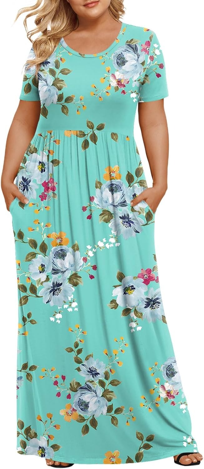 🔥Summer Best Seller🔥Women's Plus Size Maxi Dresses for Curvy