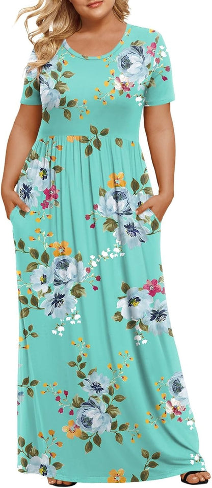 🔥Summer Best Seller🔥Women's Plus Size Maxi Dresses for Curvy