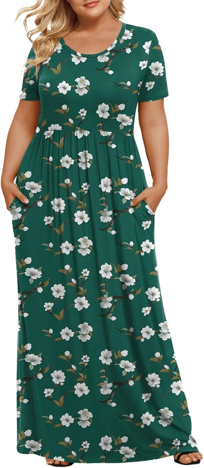 🔥Summer Best Seller🔥Women's Plus Size Maxi Dresses for Curvy