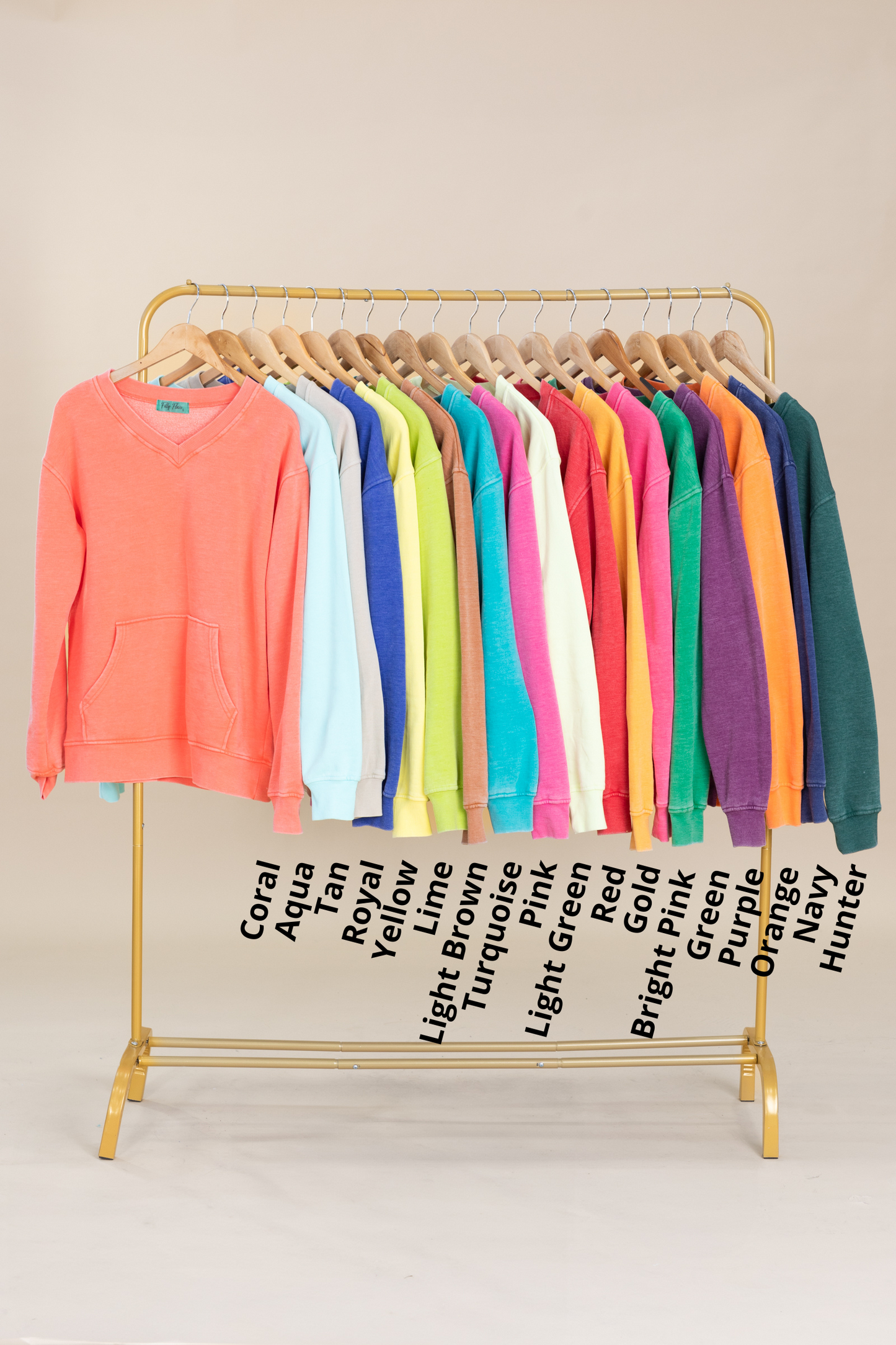 🔥 Your Favorite Is Back!Pigment Dyed Cozy Campfire V-Neck Sweatshirt