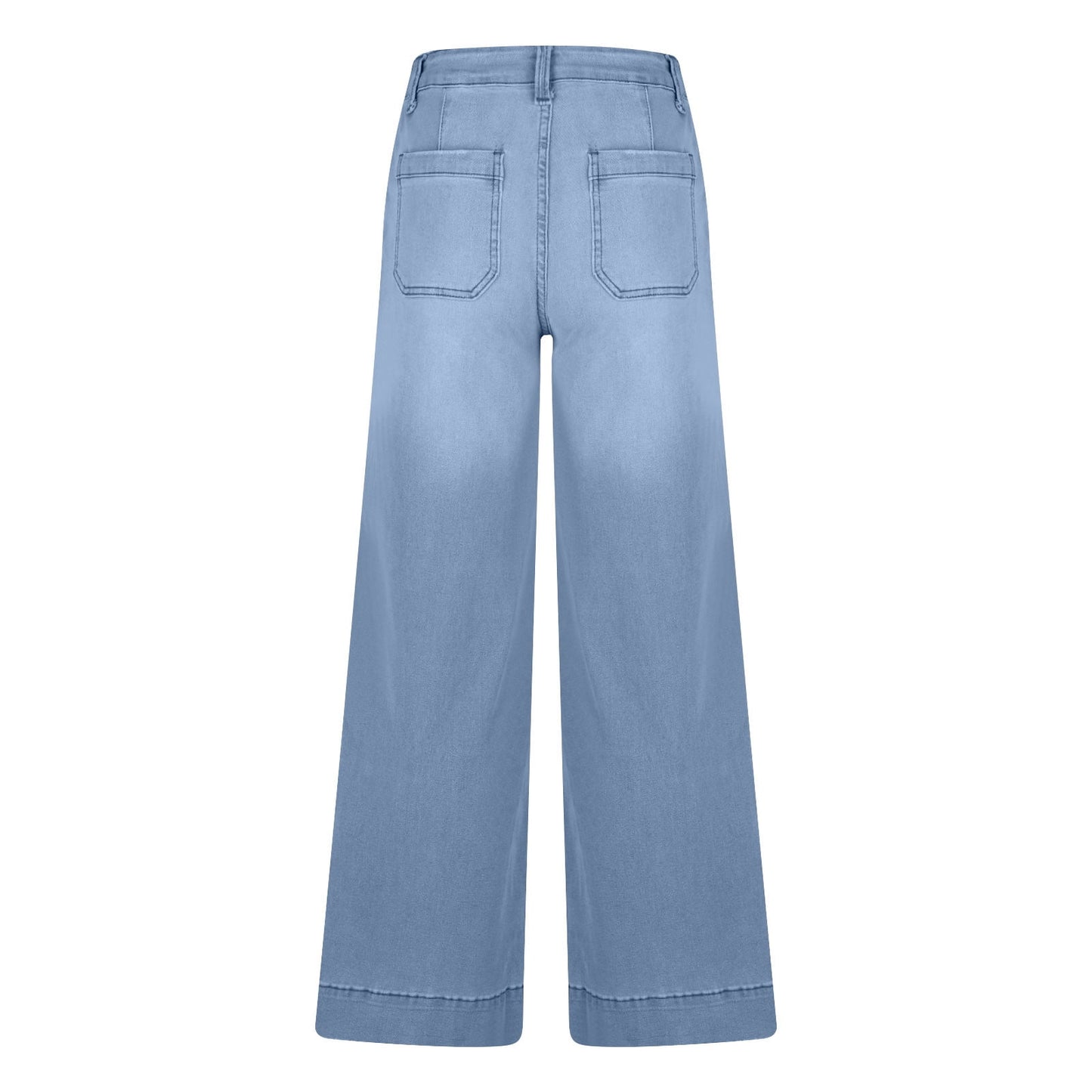 Miqool Women's Wide Leg Jeans Casual Loose Fit High Waisted Stretchy Baggy Denim Pants with Pockets