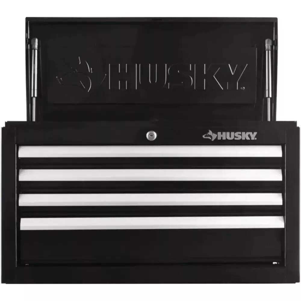 26 IN. W 4-DRAWER TOOL CHEST IN GLOSS BLACK