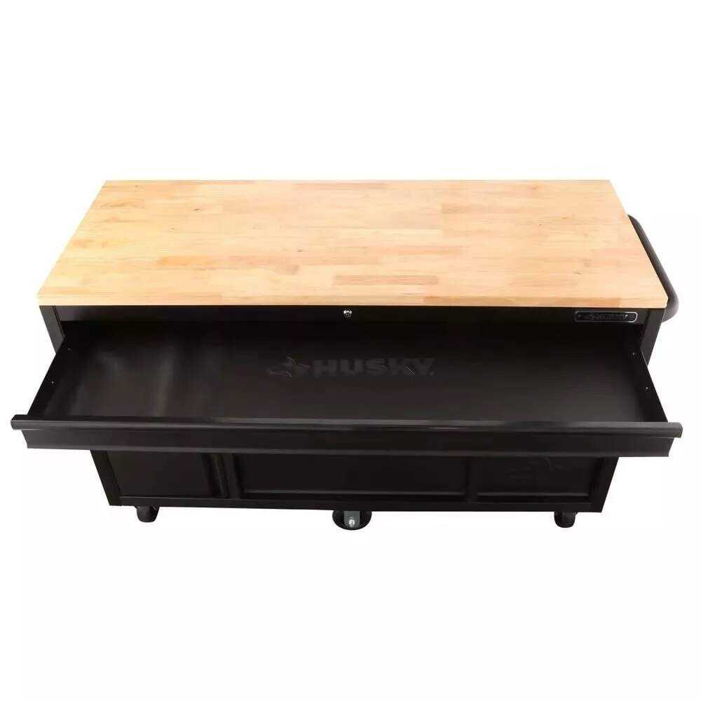 HEAVY-DUTY 60 IN. W 10-DRAWER, DEEP TOOL CHEST MOBILE WORKBENCH IN MATTE BLACK