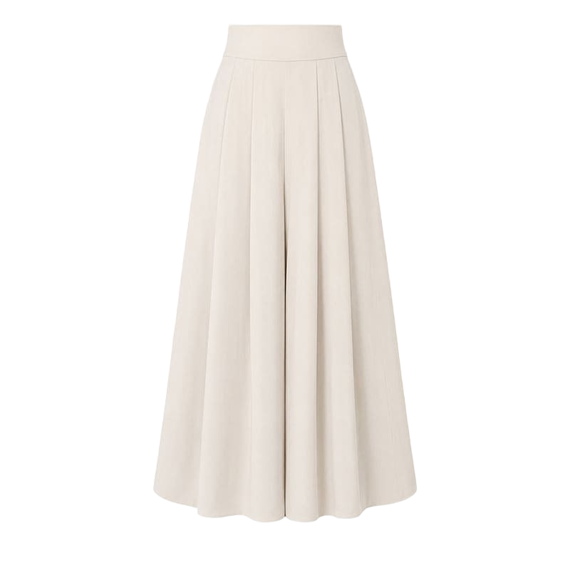 Women's High-Waisted Flowy Wide Leg Palazzo Pants with Pockets