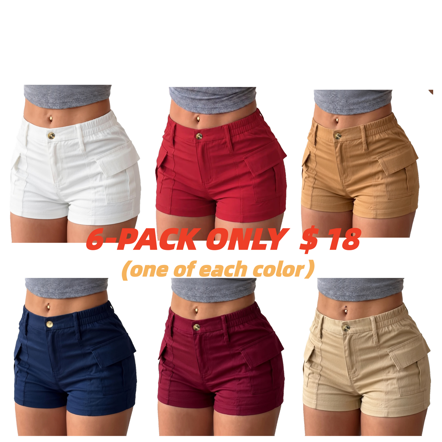 women’s shorts new summer cargo shorts, American vintage low rise slim fit booty shorts; simple everyday comfortable shorts; sporty casual bottoms; stylish vibe, easy flat styling Womenswear