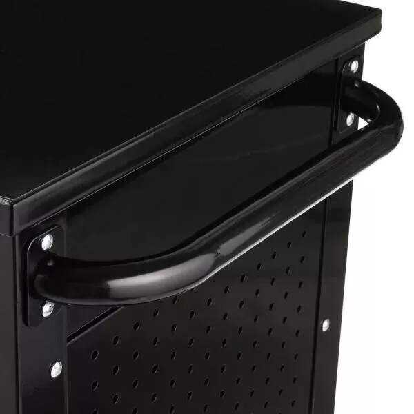 33 IN 4-DRAWER MECHANICS CART WITH EXTENDED SIDE TABLE AND BOTTLE TRAY